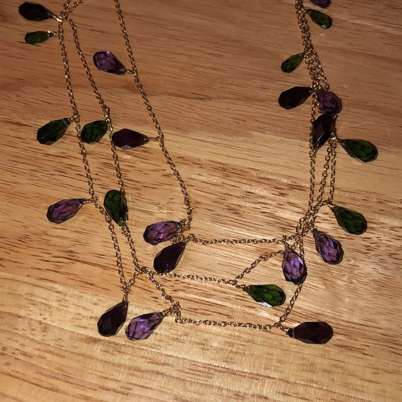 Lauren Ralph Lauren Gold Tone Triple Layer Briolette Stone Collar Necklace NWT - Picture 16 of 16